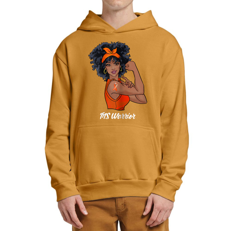 Womens Ms Warrior Fighter Support Multiple Sclerosis Awareness T Shirt Urban Pullover Hoodie | Artistshot