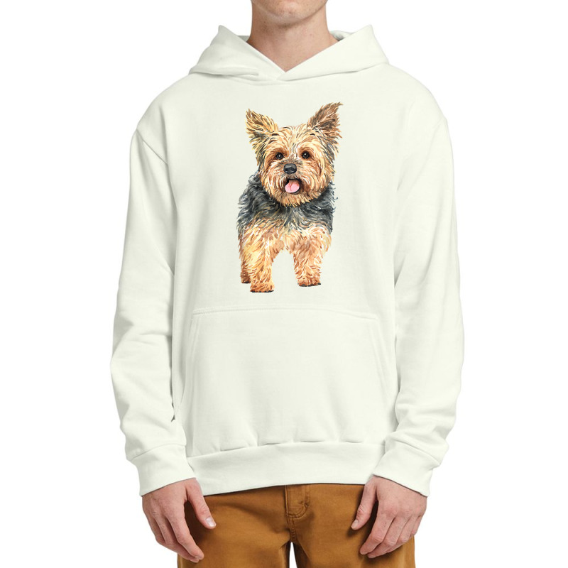 Watercolor  Yorkie Yorkshire Terrier Owners T Shirt Urban Pullover Hoodie by lorebrend | Artistshot