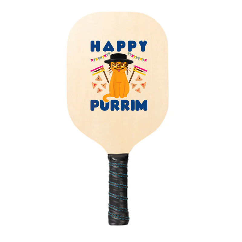 Happy Purrim Purim Funny Esther Cat Jewish Pickleball Paddle | Artistshot