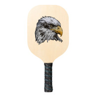 Womens Eagle Imprint American Bird Animal Retro Art Motif Bald V Neck Pickleball Paddle | Artistshot