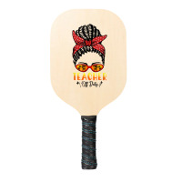 Hiphop Teacher Off Duty Messy Bun Last Day Of School Summer T Shirt Pickleball Paddle | Artistshot