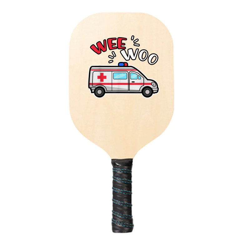 Wee Woo Emt Ambulance Responder Emergency Medical Technician T Shirt Pickleball Paddle | Artistshot