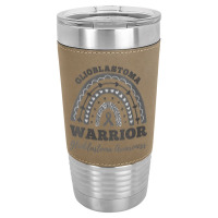 Womens Glioblastoma Warrior Glioblastoma Awareness Rainbow V Neck T Sh Leatherette Tumbler | Artistshot