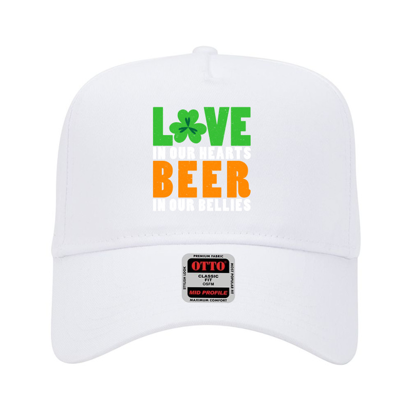 St Patricks Day Party Love In Our Hearts Beer In Our Bellies Adjustable Baseball Cap | Artistshot