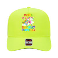 Pops Of The Birthday Princess Unicorn Rainbow Gifts T Shirt Adjustable Baseball Cap | Artistshot