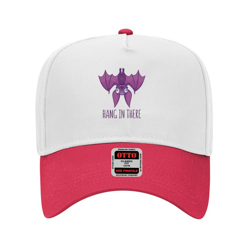 Hang In There Wacky Vampire Bat Adjustable Baseball Cap by nawawi12 | Artistshot