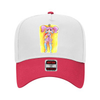 Watercolor Girl With Pig Tails Adjustable Baseball Cap | Artistshot