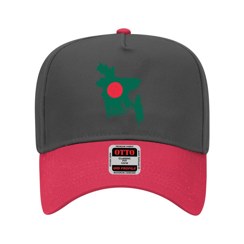 Bangladesh Map Flag Drawing Line Art Adjustable Baseball Cap | Artistshot