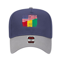 Guinean Roots  Half American Flag  Usa Guinea Flag T Shirt Adjustable Baseball Cap | Artistshot