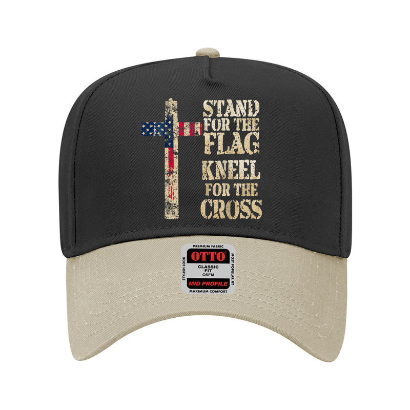 I Stand The Flag Kneel The Cross Us Adjustable Baseball Cap by AdeArt | Artistshot