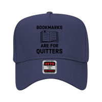 Bookmarks Are For Quitters Funny Book Lover Adjustable Baseball Cap | Artistshot