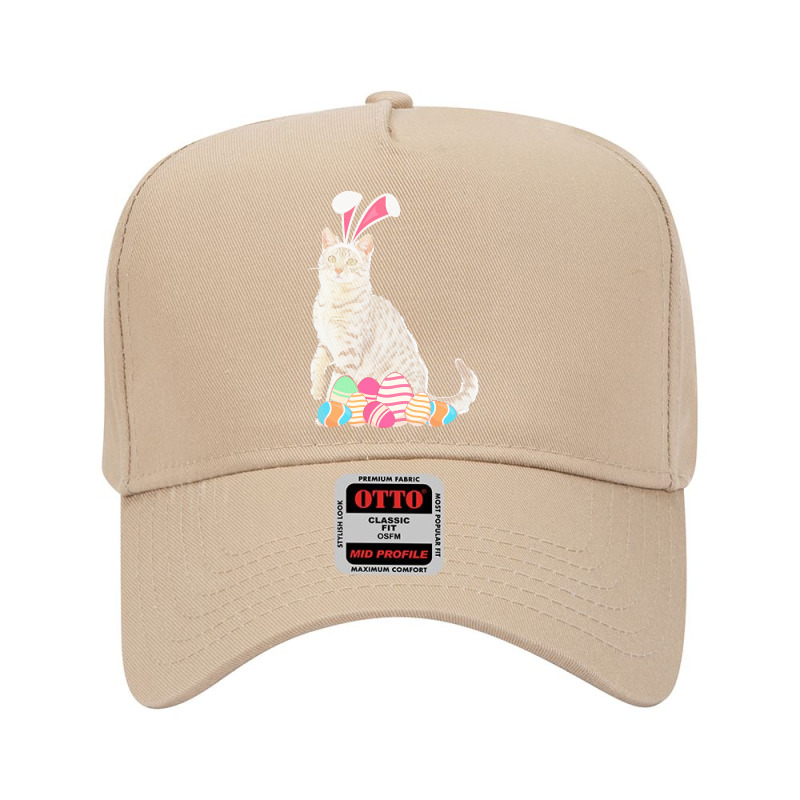 Easter Day T  Shirt Easter Cat American Shorthair With Bunny Ears & Eg Adjustable Baseball Cap by qrutherford990 | Artistshot