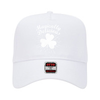 Magically Delicious Shamrock St Patricks Day Joke Quote Adjustable Baseball Cap | Artistshot