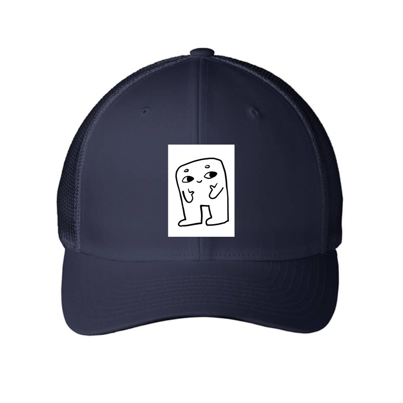 Smile Cartoon Doodle Character Minimal Art Design Mesh cap by RobinIntorcia | Artistshot