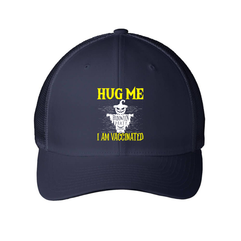 Halloween T  Shirt Halloween Scarecrow Hug Me I Am Vaccinated Costume Mesh cap by cm-arts | Artistshot