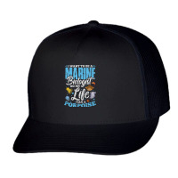 I Want To Be Marine Biologist So Life Has A Porpoise Grunge Trucker Cap | Artistshot