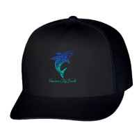 Panama City Beach Fl Shark Scuba Diving Surfer Florida Surf T Shirt Trucker Cap | Artistshot