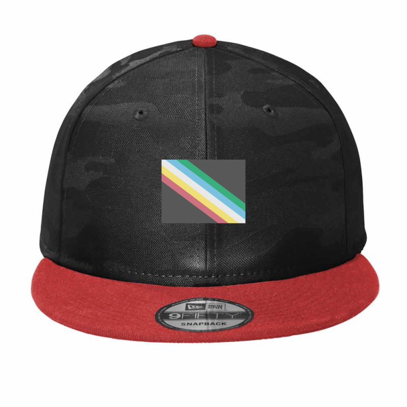 Disability Pride Flag Camo Snapback by cm-arts | Artistshot