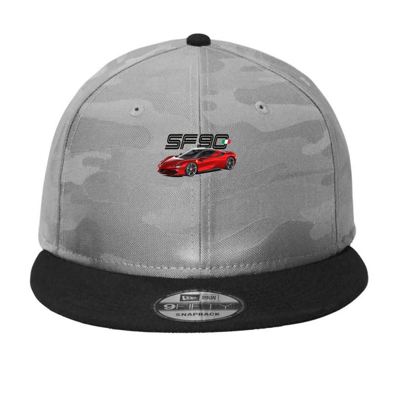 Sf90 Supercar Products Camo Snapback | Artistshot