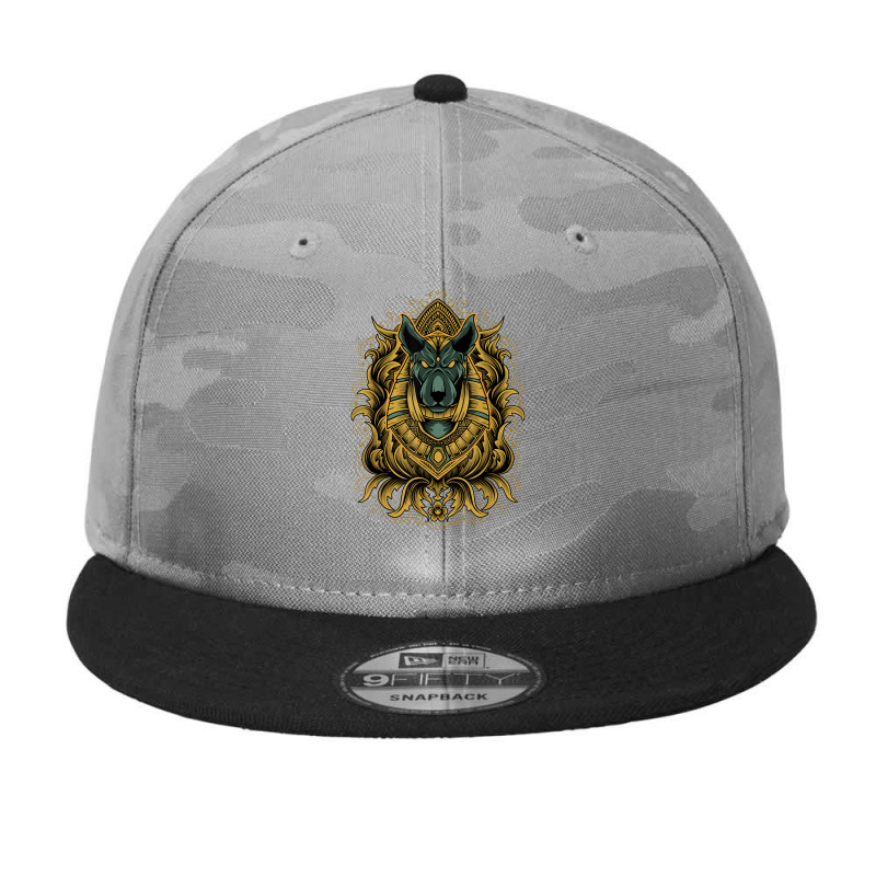 Easy Halloween Costume Anubis Ancient Egypt God Camo Snapback by Outpost | Artistshot