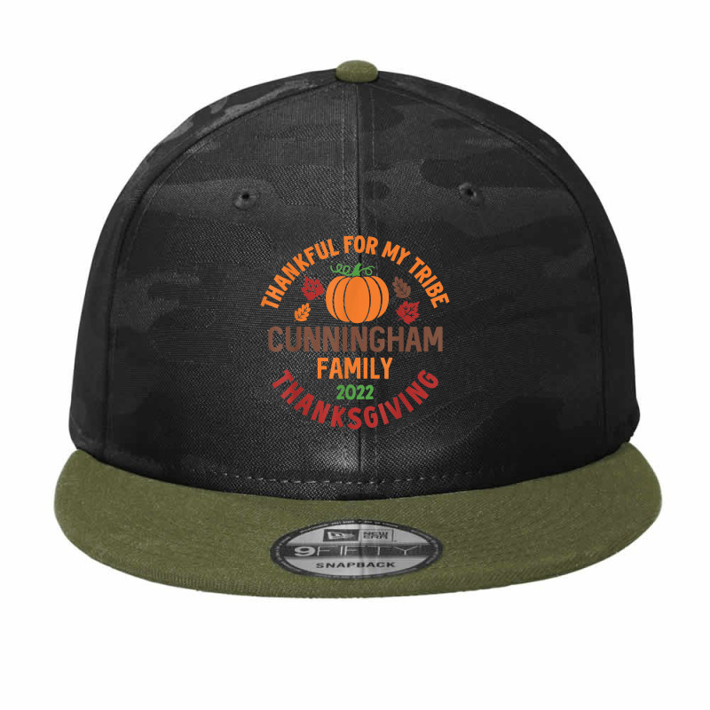 Cunningham Family Thanksgiving 2022   Thankful For My Tribe Camo Snapback by Posh | Artistshot