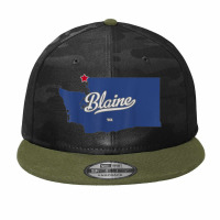 Blaine Washington Wa Map Camo Snapback | Artistshot