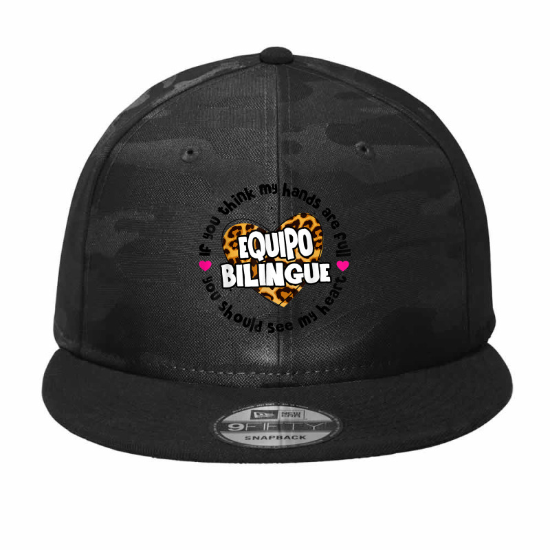 Equipo Bilingue Spanish Bilingual Team Squad Back To School Camo Snapback by Fashzilla | Artistshot