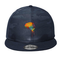 Human Brain, Human Brain Art, Human Brain Vintage, Human Brain Paintin Camo Snapback | Artistshot