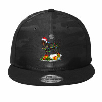 Funny Black And Tan Coonhound Dog Christmas Lights Santa Camo Snapback | Artistshot