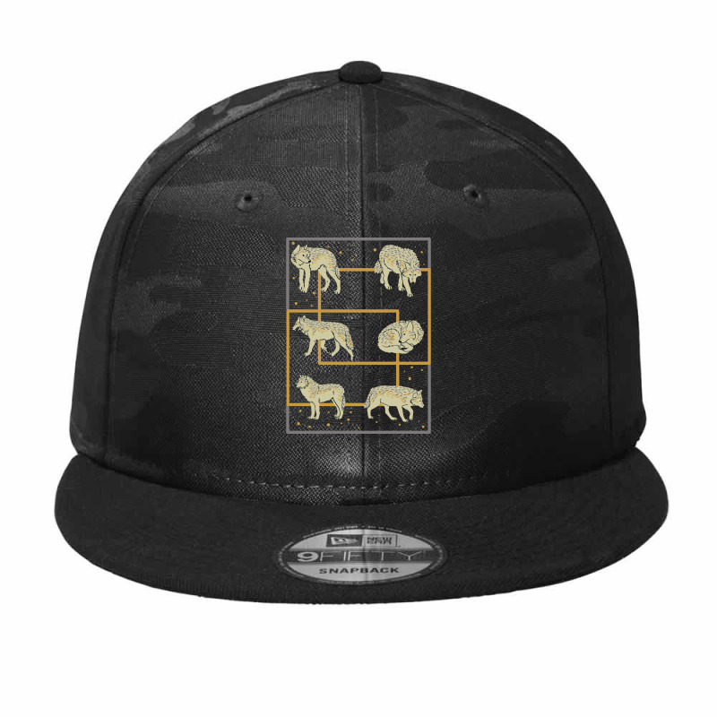 Wolves And Stars, Wolves And Stars Vintage, Wolves And Stars Art, Wolv Camo Snapback by cm-arts | Artistshot