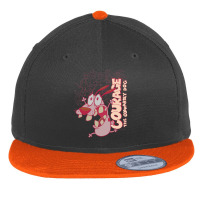 Courage The Cowardly Dog Running Scared Flat Bill Snapback Cap | Artistshot