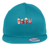 Valentine Coffee Heart Iced Coffee Lover Valentine Day Women Flat Bill Snapback Cap | Artistshot