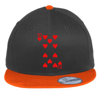 Ten Of Hearts Royal Flush Costume Halloween Playing Cards Flat Bill Snapback Cap | Artistshot