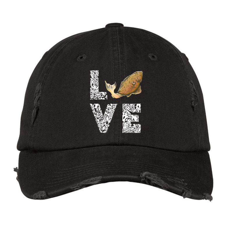 Halibut Love Fisherman Halibut Fish Flounder Fish Fishing T Shirt Vintage Cap | Artistshot