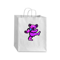 Pink Grateful Dancing Hippie Classic Rock Dead Bear Debie Paper Bag - 10 X 5 X 13 | Artistshot