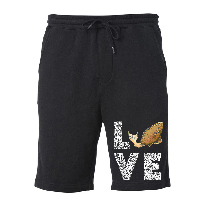 Halibut Love Fisherman Halibut Fish Flounder Fish Fishing T Shirt Fleece Short | Artistshot