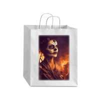 Beautiful Woman Warrior After A Battle With Skeletons T Shirt Debie Paper Bag - 10 X 5 X 13 | Artistshot