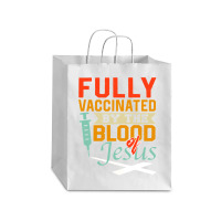 Jesus Christ Christian Fully Vaccinated By The Blood Of Jesus Nice Chr Debie Paper Bag - 10 X 5 X 13 | Artistshot