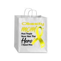 Obesity Mom Most People Never Meet Their Hero I Raised Mine Debie Paper Bag - 10 X 5 X 13 | Artistshot