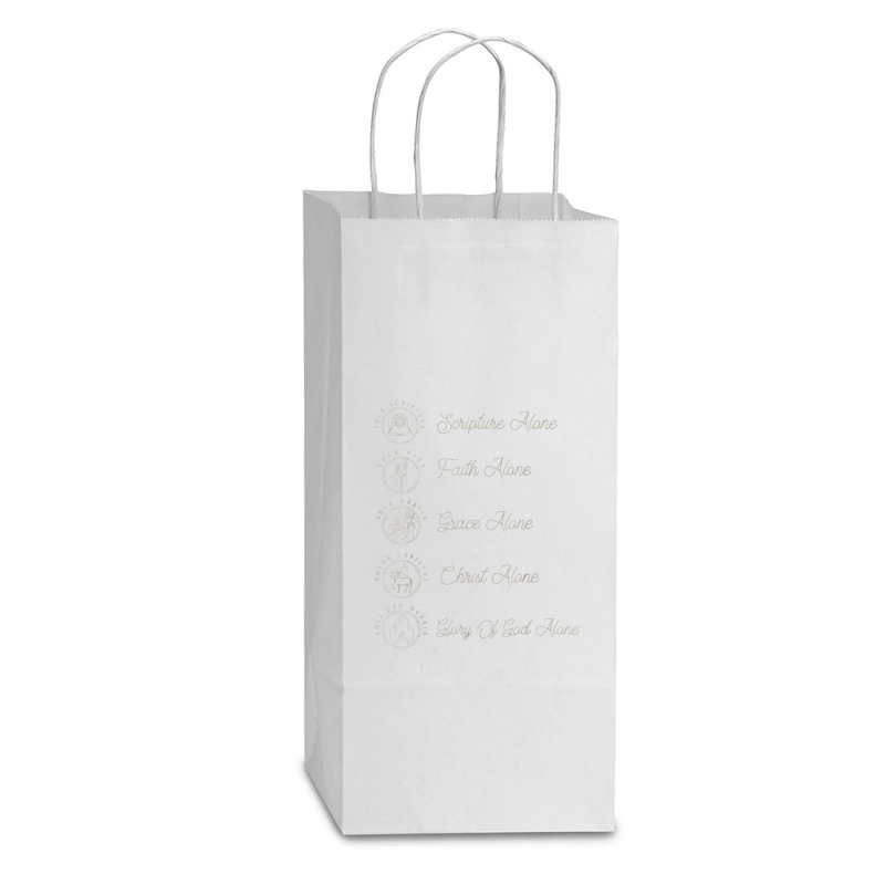 Sola Scriptura Protestant Christian Reformation 5 Solas Double Wine Paper Bag - 6 1/2 X 3 1/2 X 12 3/8 | Artistshot