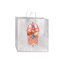 Halloween T Shirt Internal Organ Diagram Anatomy Jumbo Paper Bag - 18 X 7 X 18 3/4 | Artistshot