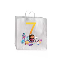 Gabby Dollhouse 7th Birthday Boy And Girl Costom Number Jumbo Paper Bag - 18 X 7 X 18 3/4 | Artistshot