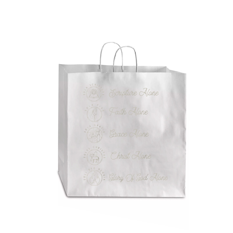 Sola Scriptura Protestant Christian Reformation 5 Solas Jumbo Paper Bag - 18 X 7 X 18 3/4 | Artistshot