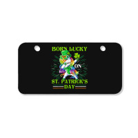 Born Lucky On St Patricks Day Girl St Patrick's Day Unicorn Bicycle License Plate | Artistshot