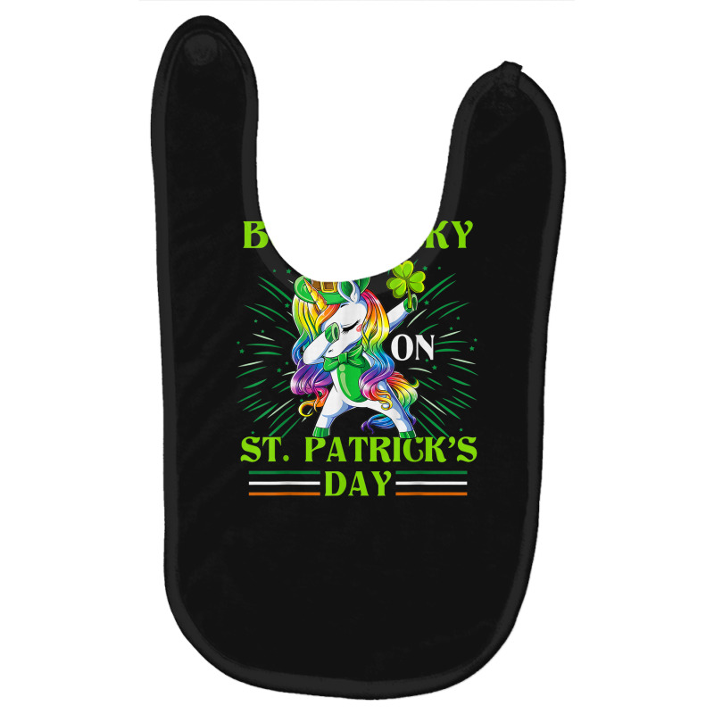 Born Lucky On St Patricks Day Girl St Patrick's Day Unicorn Baby Bibs | Artistshot