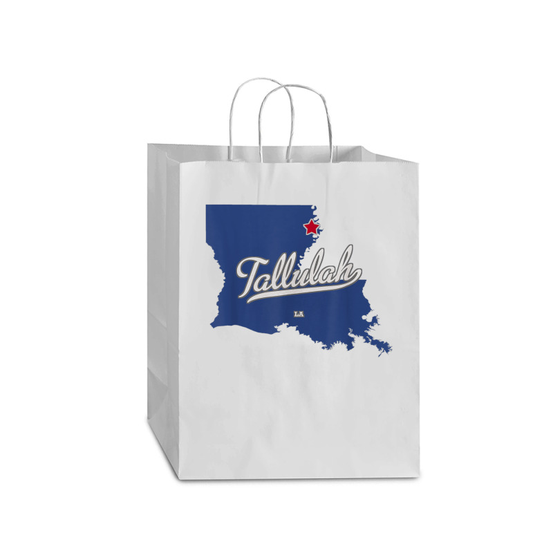 Tallulah Louisiana La Map Mart Paper Bag -13 X 7 X 17 | Artistshot