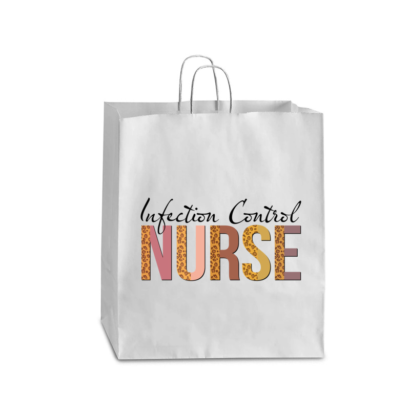 Leopard Infection Control Nurse Print For Nursing Student Long Sleeve Queen Paper Bag - 16 X 6 X 19 1/4 | Artistshot