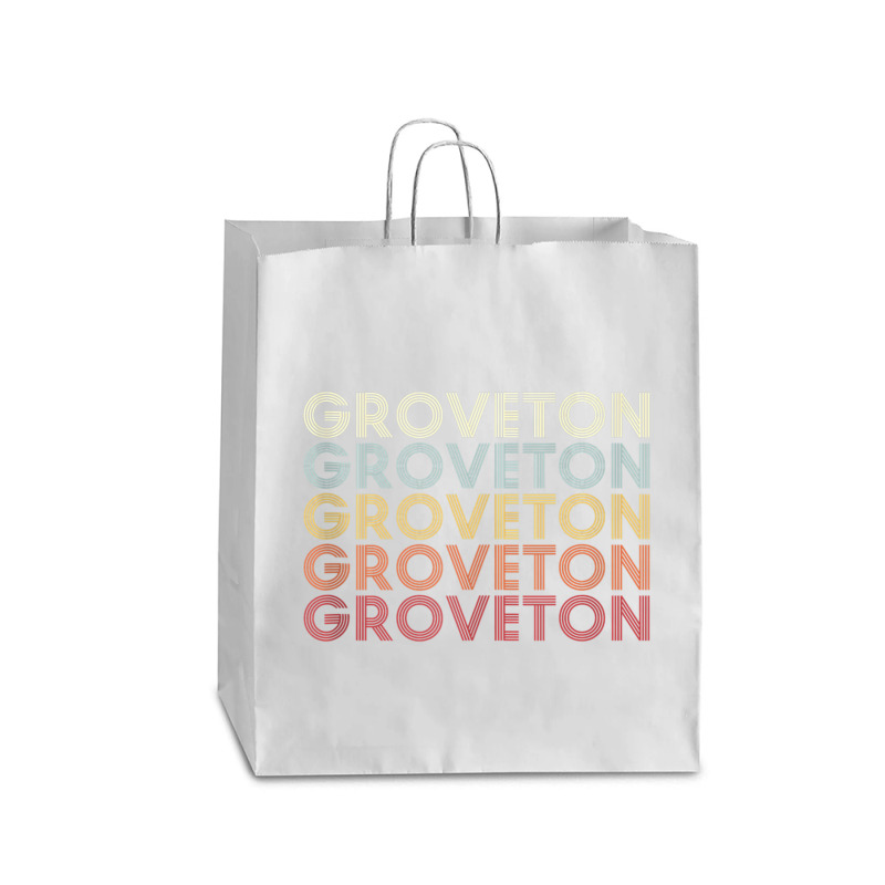 Groveton Virginia Groveton Va Retro Vintage Text Tank Top Queen Paper Bag - 16 X 6 X 19 1/4 | Artistshot