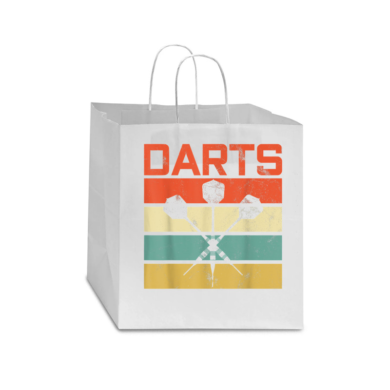 Vintage Darts T Shirt Dart Board Sports Bar Gift T Shir T Shirt Star Paper Bag - 13 X 7 X 13 | Artistshot