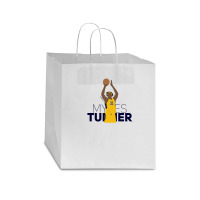 Myles Turner Pacers 1 Star Paper Bag - 13 X 7 X 13 | Artistshot